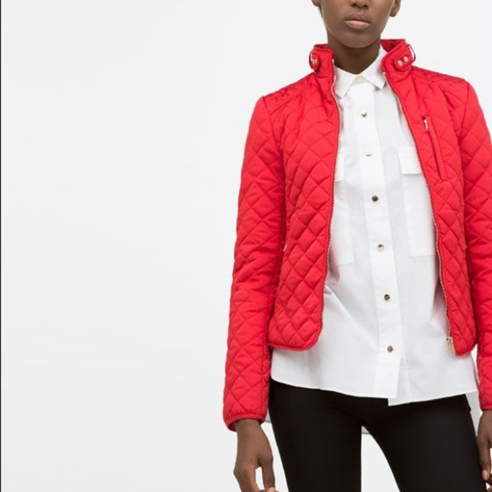 Zara • Padded Jacket with Patterned Lining